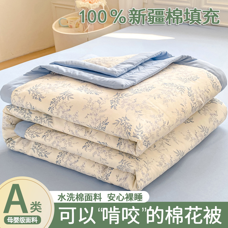Summer Quilt, Class A, Maternal and Infant Grade, Made from Xinjiang Cotton, Suitable for Summer, Student Quilt Core, Machine Washable, Air-Conditioned Quilt