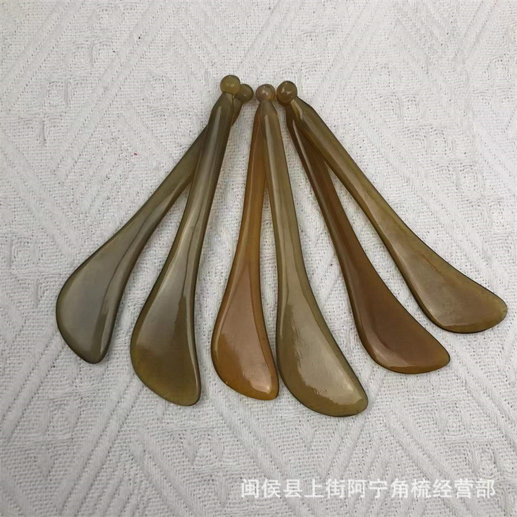 Horn Gua Sha Massage Stick 12cm Acupoint Facial Eye Tool for Meridian Care quality and texture