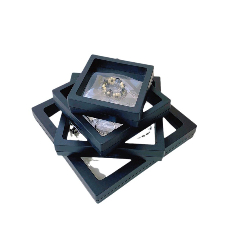 Шкатулка из полиэтиленовой пленки Подвеска Рамка Ящик для хранения Ювелирных Изделий Браслет Серьги Шпильки Прозрачное Кольцо Ожерелье Стойка