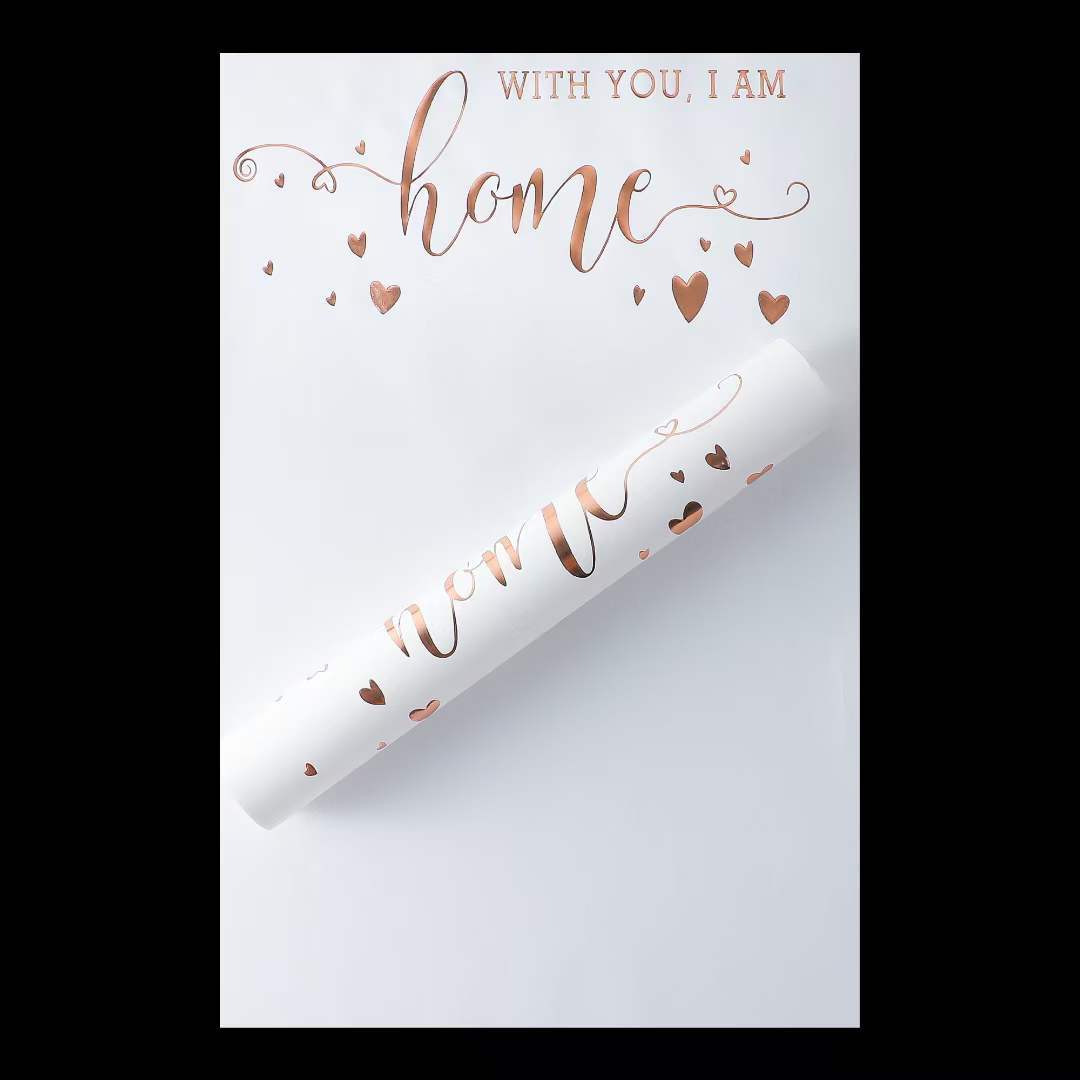 Lizhi Ran tarjeta pequeña impermeable simple celebridad neta papel de estampado en caliente floristería embalaje de flores ramo papel de embalaje