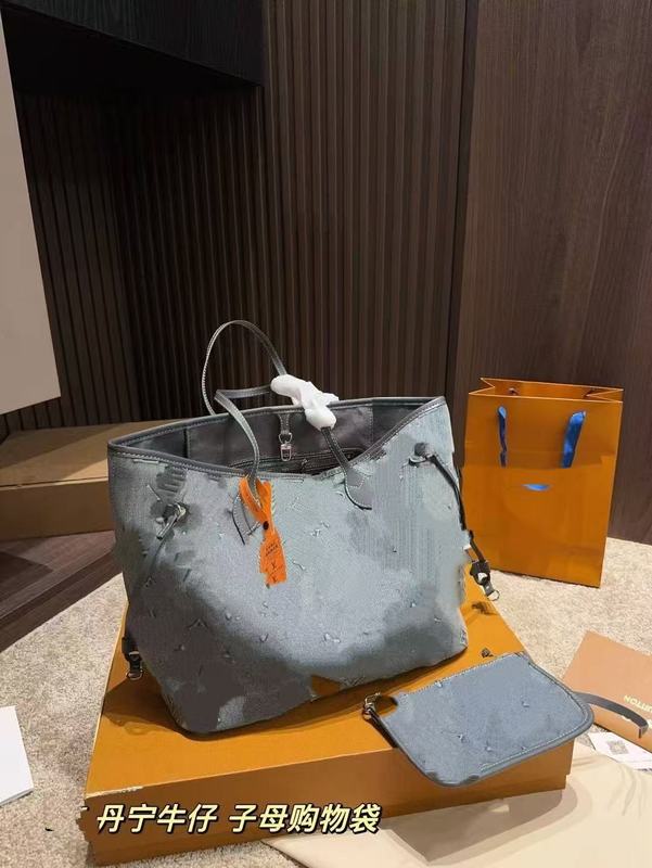 驴家包包印花丹宁托特大容量包包2025新款单肩包女通勤时尚女士|undefined