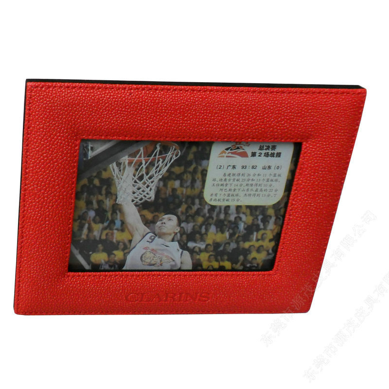 皮质相框定制家居摆件4X6 5X7寸PU仿皮相框经典红色折叠相框