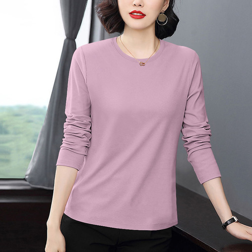 Midlife mother long-sleeve T-shirt women's top spring and autumn women's clothing base shirt middle-aged autumn clothes