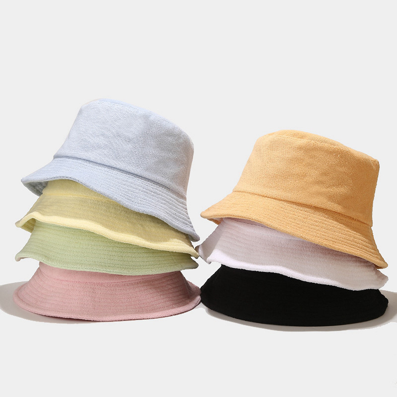 INS nuevo estilo toalla tablero de luz sombrero de pescador de los hombres de moda Otoño e Invierno estilo japonés artístico fresco sombrero de lavabo de color sólido para niños image 2