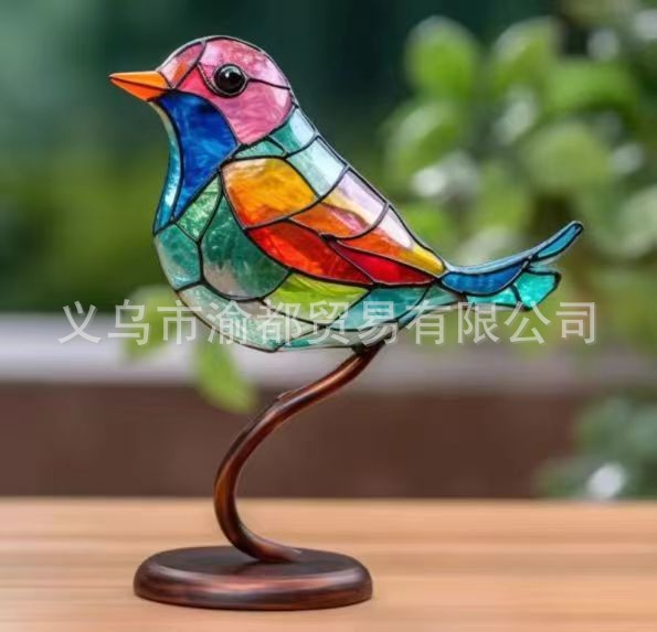 Un gran número de en stock nuevo Amazon pájaro adornos decoración del hogar adornos Baihua pájaro colgante serie de grupo de aves