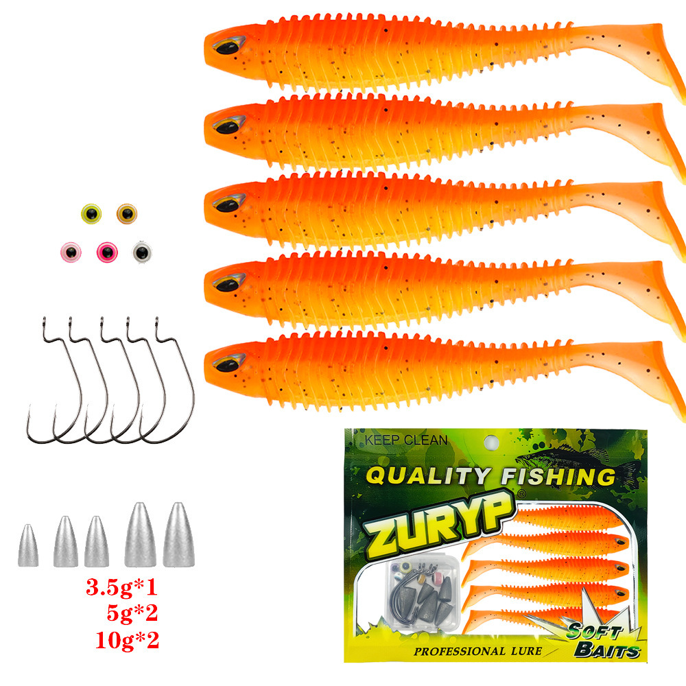 Luya popular cebo falso cebo suave traje Luya cebo falso Texas grupo de pesca transfronteriza caliente AliExpress Amazon Piel de camarón