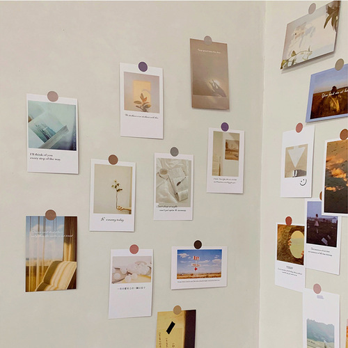 Korean style art simple small fresh card ins style postcard wall decoration photo background wall set of 30 pieces