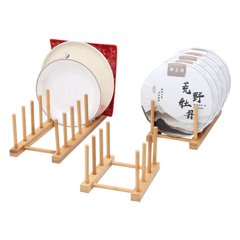 Kitchen Dish Rack Creative Cup Holder Supermarket Display Storage Rack Lettering Simple Bamboo Dish Drain Rack