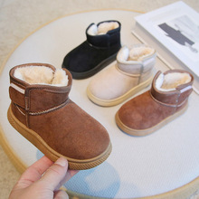 儿童雪地靴2025冬季新款男童短靴加绒加厚女童棉靴保暖宝宝棉鞋子