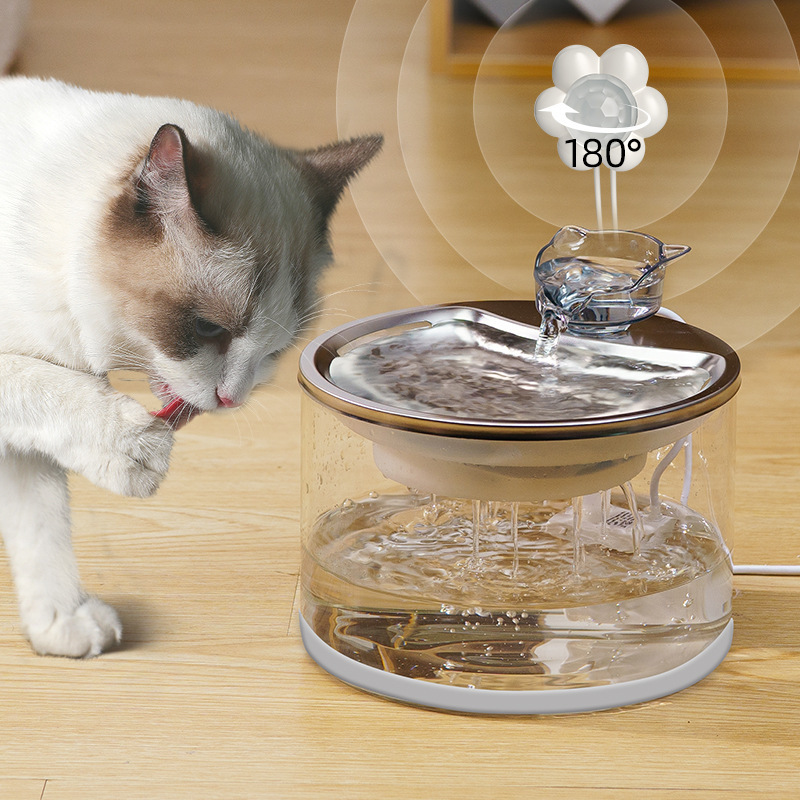 Nuevo dispensador de agua para mascotas de vidrio, dispensador de agua móvil circulante, dispensador de agua automático, dispensador de agua transparente inteligente para perros image 4