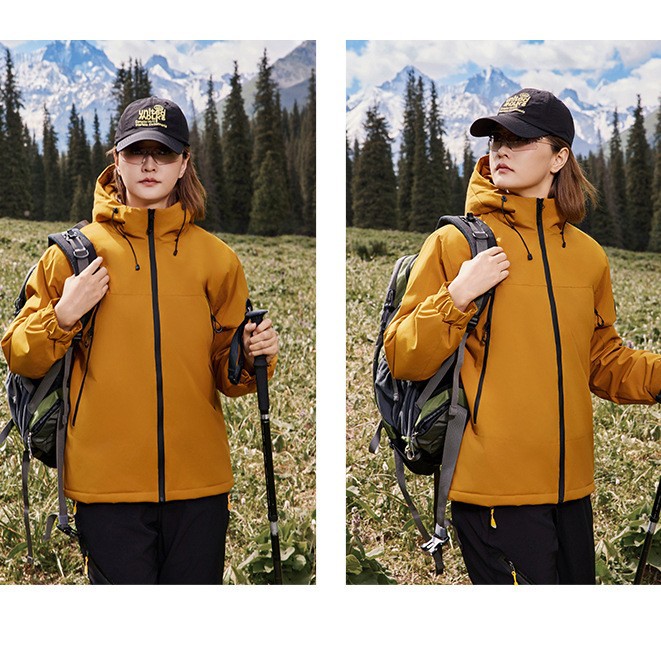 Down Integrated Jacket Processing Logo School Tourist Attraction Men's and Women's Group Windproof Waterproof Warm Workwear Curved