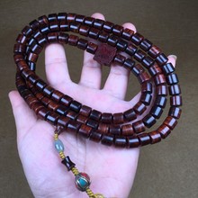 正宗海南黄花梨108颗桶珠8*8手链紫油梨佛珠木质手串高端男女礼品