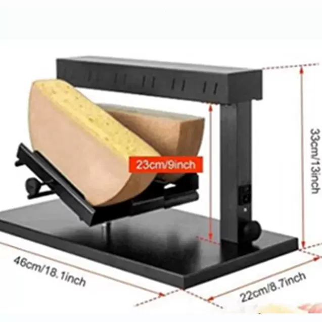 半圆芝士烧烤炉电烤架融化机 Raclette Cheese面包奶酪片碎加热器