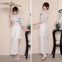 911国風美容師美容院養生館spa採耳作業服足浴足治療高級技師作業服