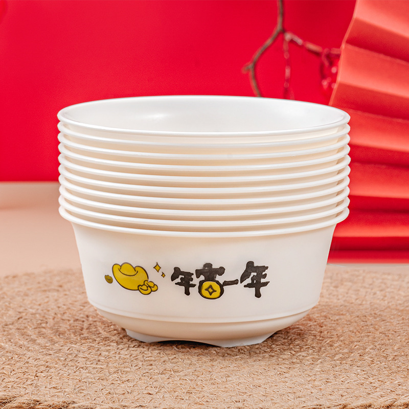 稻壳一次性碗筷食品级餐具圆碗可降解环保加厚酒席聚餐耐高温家用|undefined