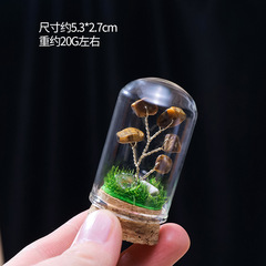 Natural White and Purple Amethyst Crystal Pebble Crystal Tree Micro Landscape Mining Mark Ornament DIY Glass Dome Christmas Decoration Wholesale