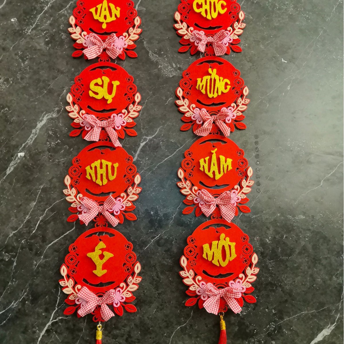 나비 리본 커플 세트