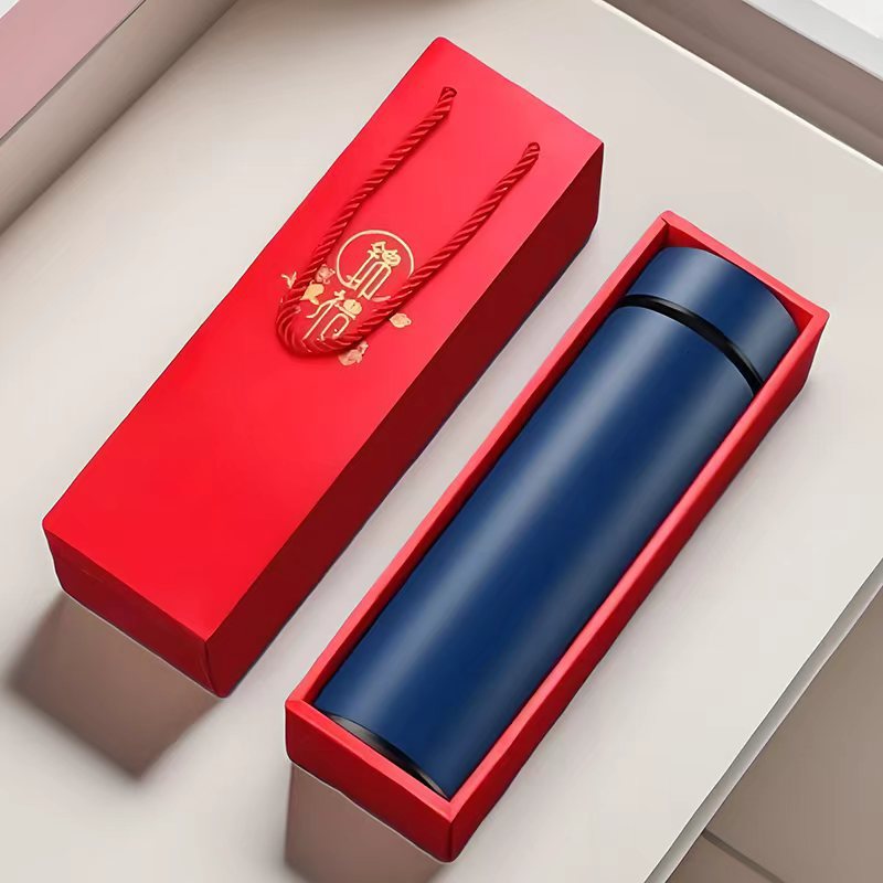 vacuum cup customized printed logo lettering opening activity gift advertising cup stainless steel temperature-showing water cup hand gift