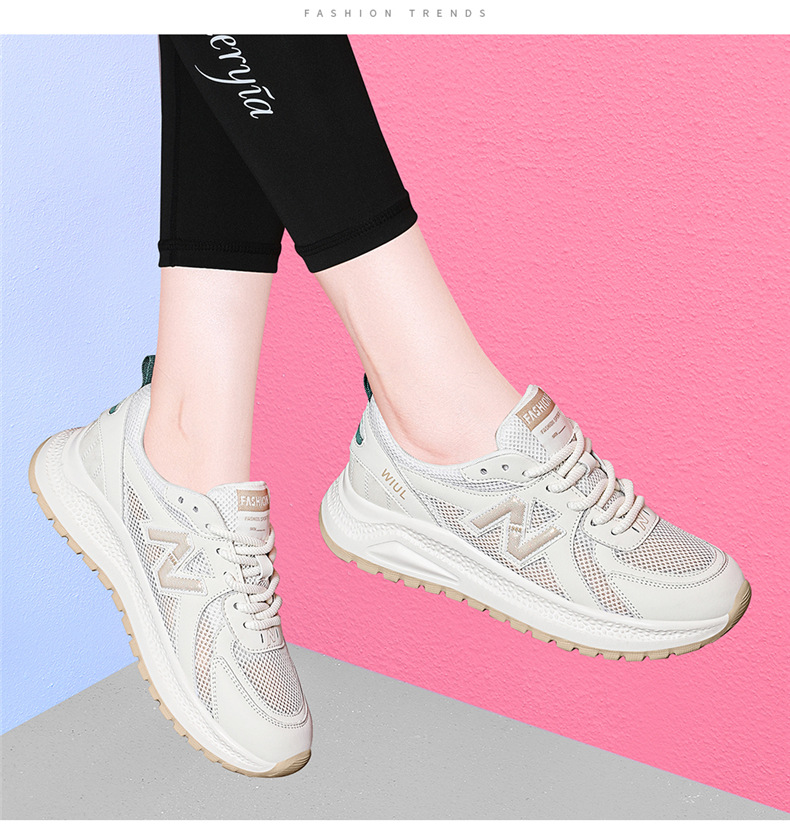 Giày sneaker nữ đế dày lưới thoáng khí mùa hè 2025 — JST 7150m Lưới đơn màu tím, Mạng đơn thẻ JST 7150m chi tiết 11