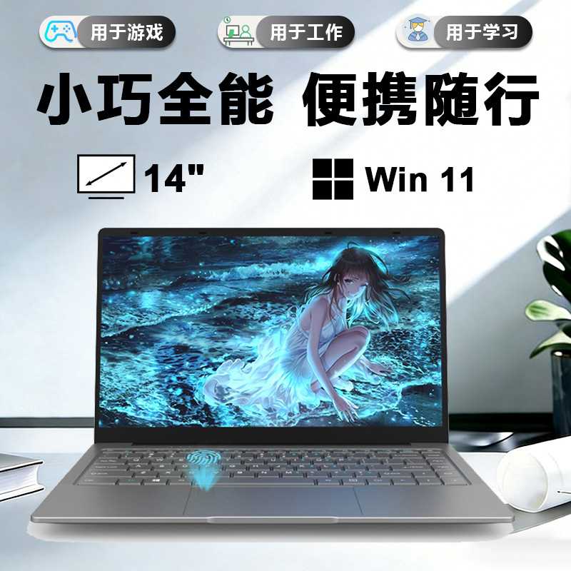 Hot-Selling in Foreign Trade, 14inch Celeron Business Office Portable Thin and Light Laptop, Customizable