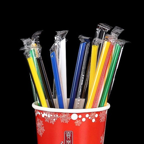 Colorful individually packaged small straws transparent beverage juice straws thin straws soy milk straws 100 pieces new product