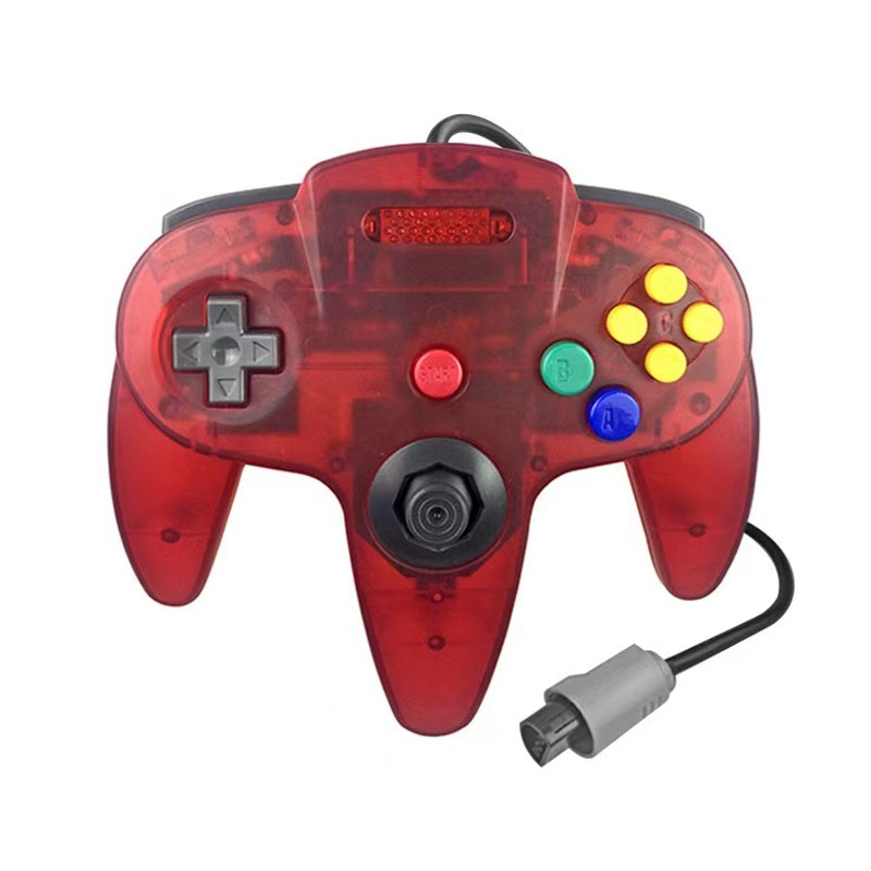 Kabelgebundener N64 Controller In Transparenter Farbausführung_voghion.com
