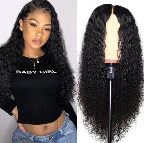 Maíz caliente rizado largo pequeño rizado pelucas africanas europeas y estadounidenses transfronterizas fabricantes de pelucas Amazon en stock de fibra química cubierta de cabeza