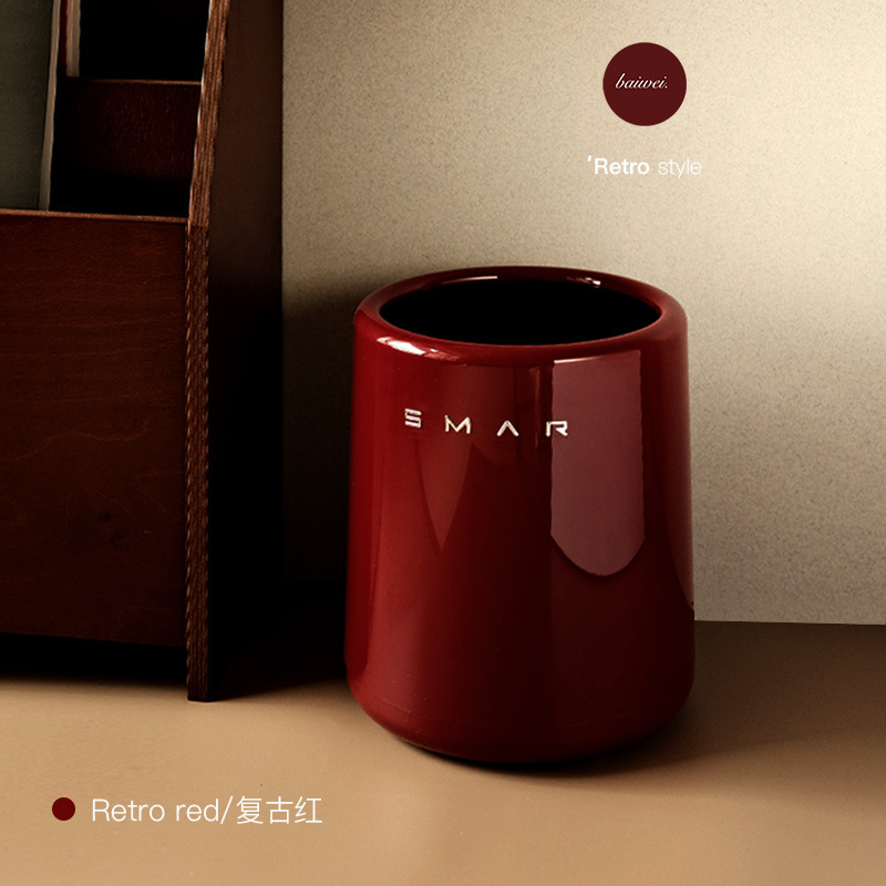 Smar Trash Can for Home Living Room, Light Luxury, Large Capacity Trash Can, High-Value Ins Style Bedroom