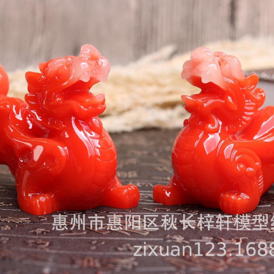 红貔貅摆件貔恘皮丘麒麟办公室开张新店铺开业工艺礼品批发