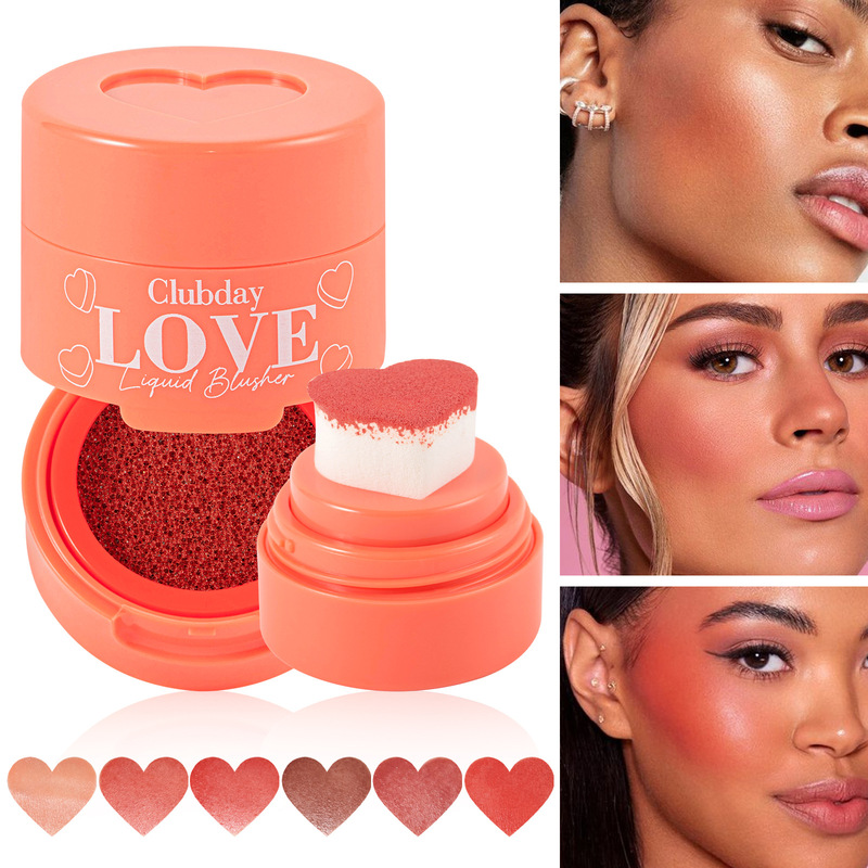 Clubday explosions cheek trim seal blush natural three-dimensional nude sun red rouge cross-border makeup wholesale