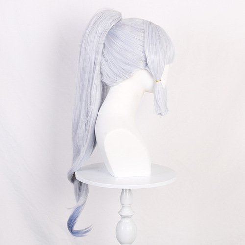 Cardamom Genshin Impact Kamisato Ayaka wig style character style single ponytail Genshin Impact anime cosplay wig