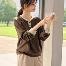 欧货高端大牌时髦流行宽松卫衣舒适打底衫长袖2025秋季气质上衣女