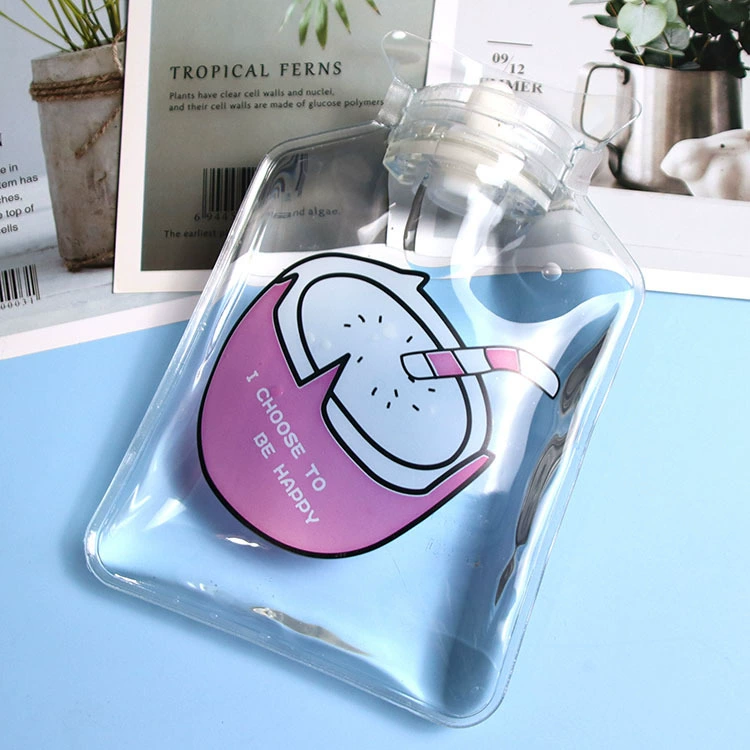 Small cartoon winter handheld water container for elementary school students, hand warmer