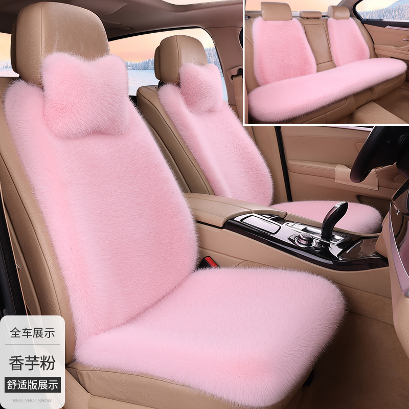 車のぬいぐるみ座布団は冬にキツネのぬいぐるみ座布団を厚くして保温する7セットの汎用車内シートカバー|undefined