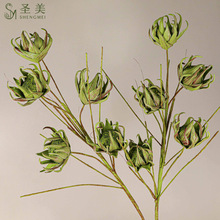 EVA5头向日葵仿真花欧式复古PE花样板房装饰假花落地泡沫花干花艺