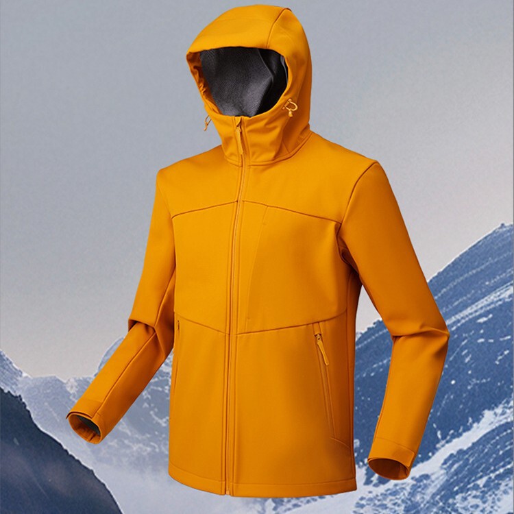 Softshell Jacket, Outdoor Commuting Jacket, Warm, Windproof, Waterproof, Loose Hooded Jacket for Men and Women, Lightweight and Lightweight