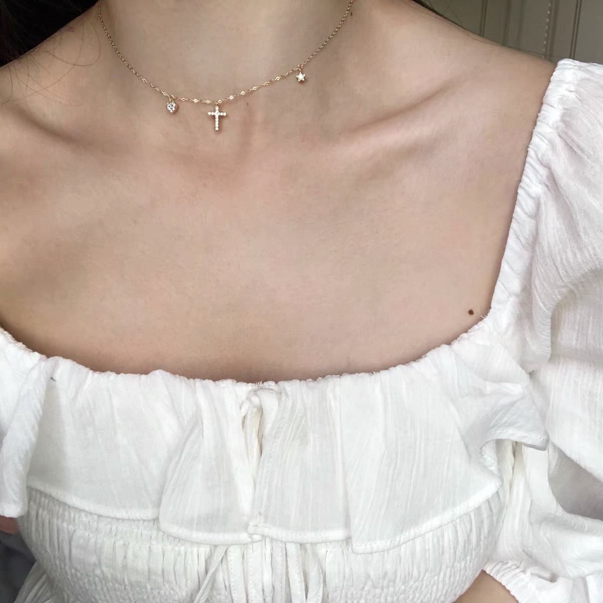 cross heart necklace design 3