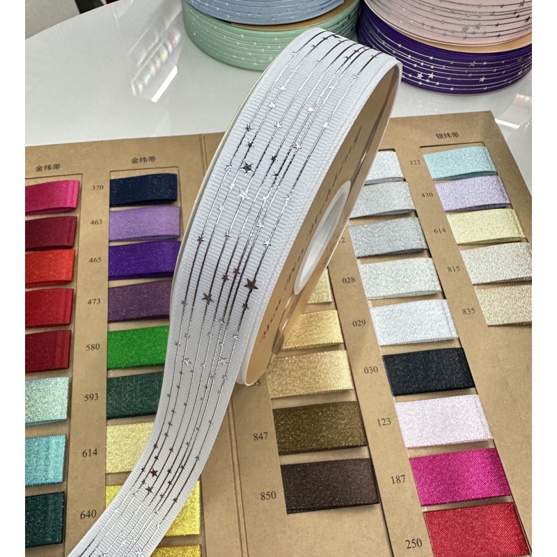 Explosiones transfronterizas estrellas de fijación en caliente galvanizado DIY arco de regalo de fiestas decoración cinta accesorios de ropa