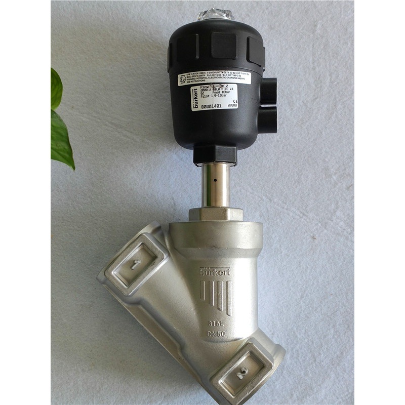 burkert 2000 气动角座阀G2*2/2常闭,DN50,316阀体 00001401原装