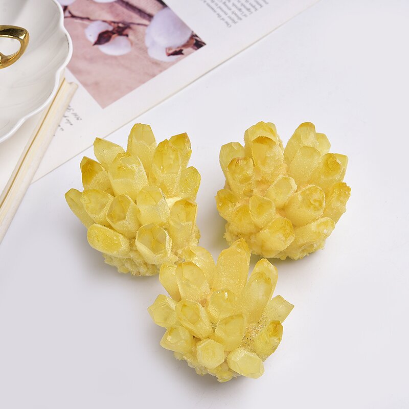 天然黄水晶簇水晶花摆件 家居装饰工艺品观赏矿石标本现货批发