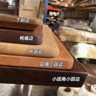 Solid Wood Furniture, Special-Shaped Corner Table, Carbonized Desktop Panel, Xiaohongshu Dining Table, Designer Desk