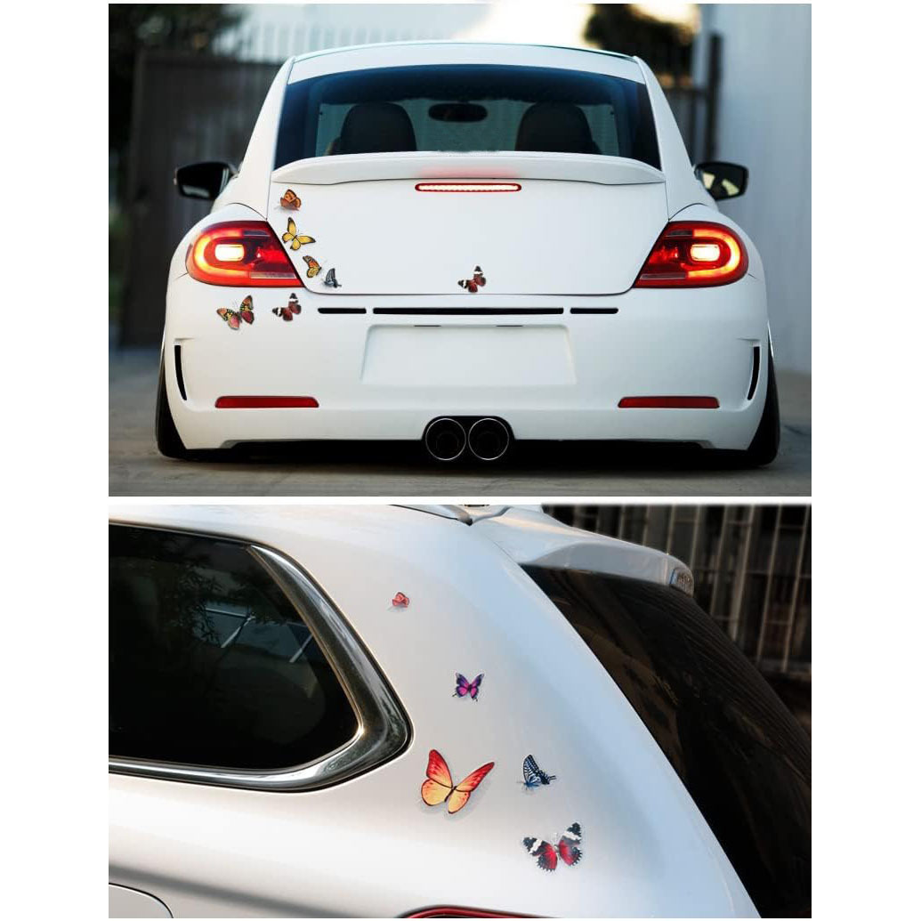 Adesivi per auto in vinile a forma di farfalla, adesivi per paraurti impermeabili antigraffio a forma di farfalla, decalcomanie per la decorazione della casa_voghion.com