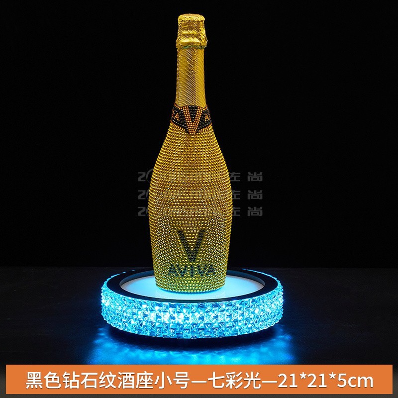 Portavino con patrón de diamante negro, pequeño, colorido