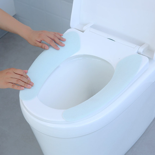 Toilet mat for household use in all seasons, waterproof adhesive type, Nordic simple bathroom toilet seat ring for winter weather