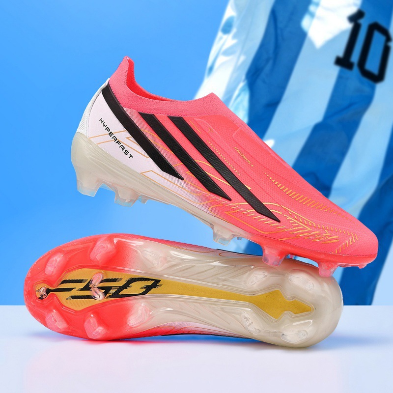 Zapatos de Fútbol AG para Entrenamiento de Malla y TPU Transpirables para Césped Natural y Artificial