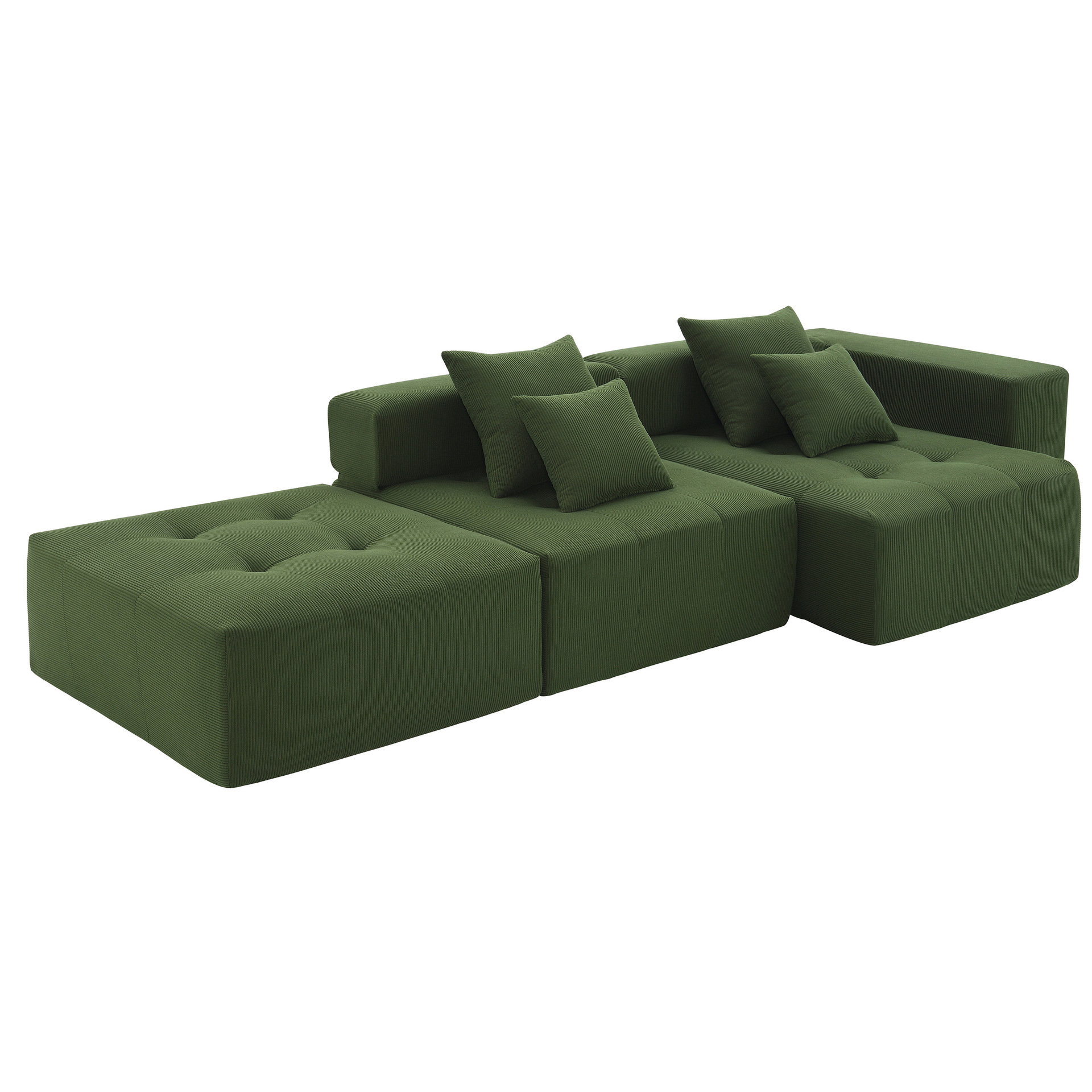 Mini sala de estar estilo italiano simple muebles combinados módulo cuadrado sofá de tela de ocio