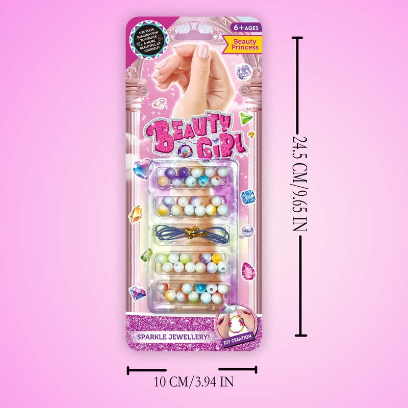 女の子DIYビーズブレスレットアクセサリー手作り手串手作りアクセサリー子供女の子诞生日プレゼントおもちゃジュエリー|undefined