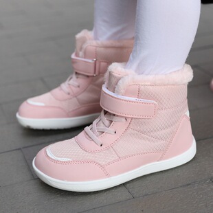 Children's cotton shoes snowshoes cross-border winter outdoor barefoot shoes men's and women's children's shoes waterproof non-slip fleece-lined warm cotton shoes