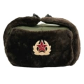 Green Cloth 125g Dark Brown Velvet Wheat Ear Soviet Badge