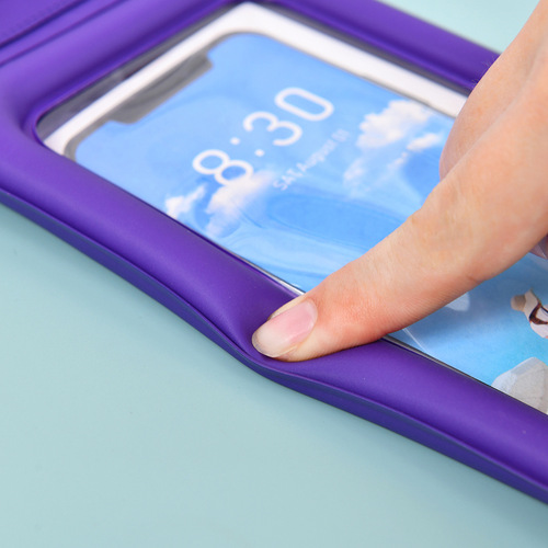 Floating airbag mobile phone waterproof bag double-layer sealing waterproof drifting beach transparent PVC touch screen mobile phone waterproof case